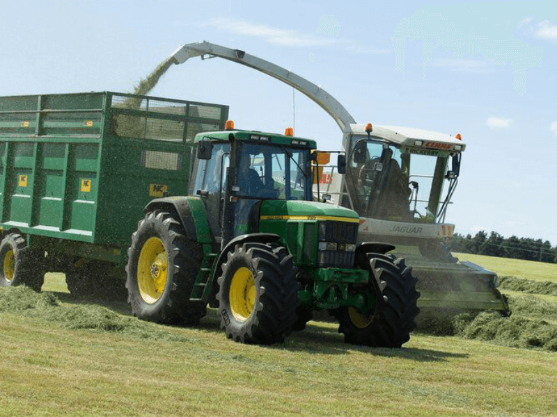 Tractor in field